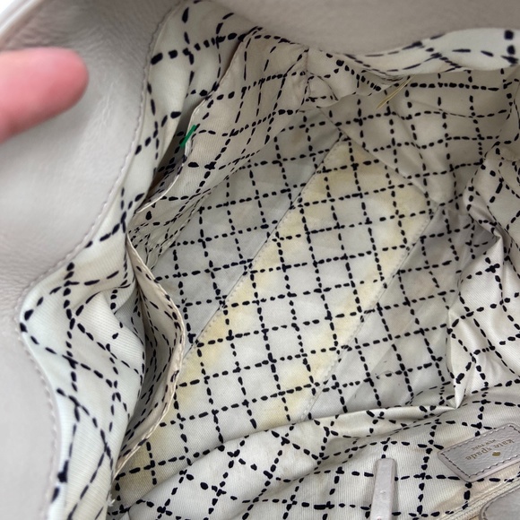 Kate Spade Light Grey Hobo Style Purse - Picture 6 of 12